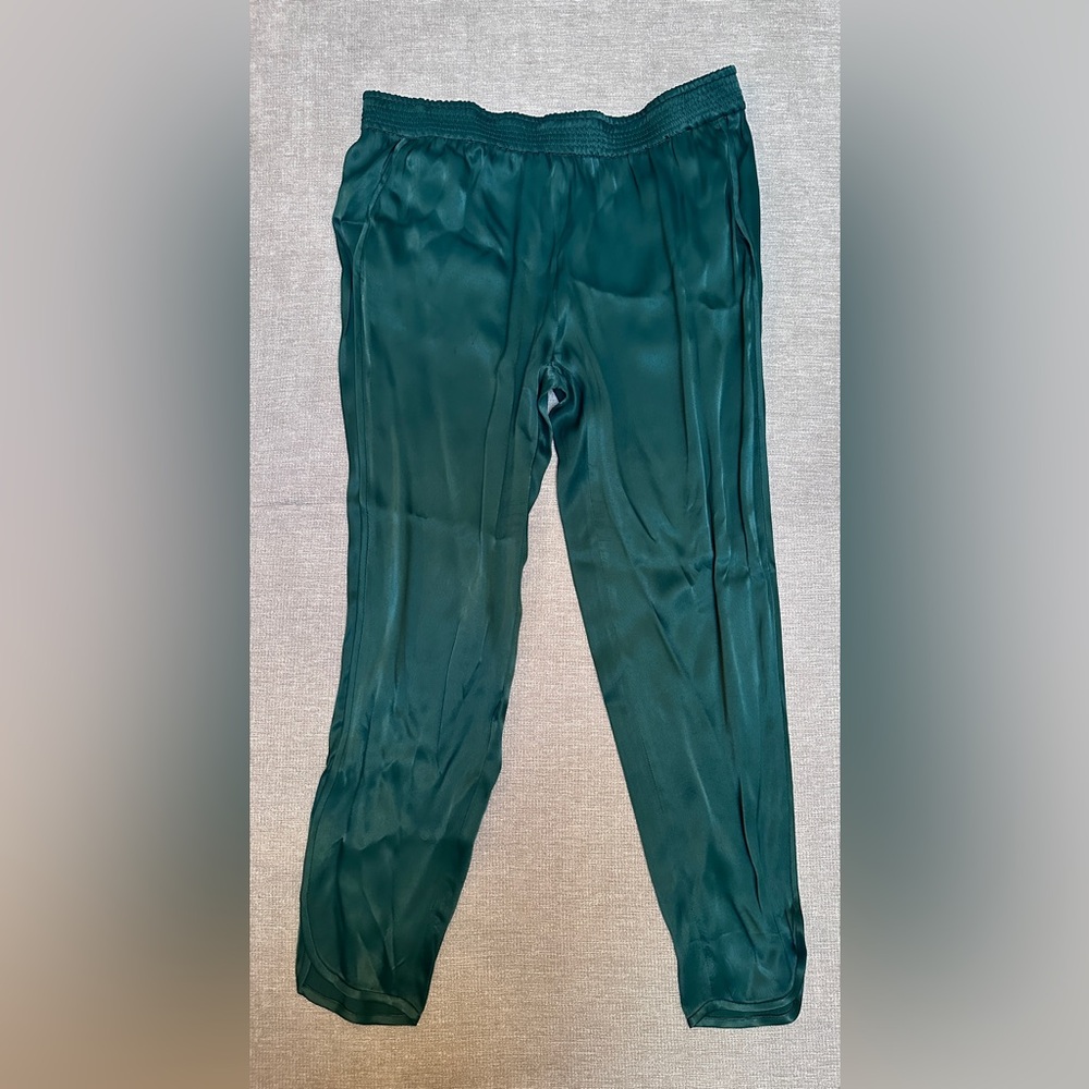 Zara Teal Satin Trousers